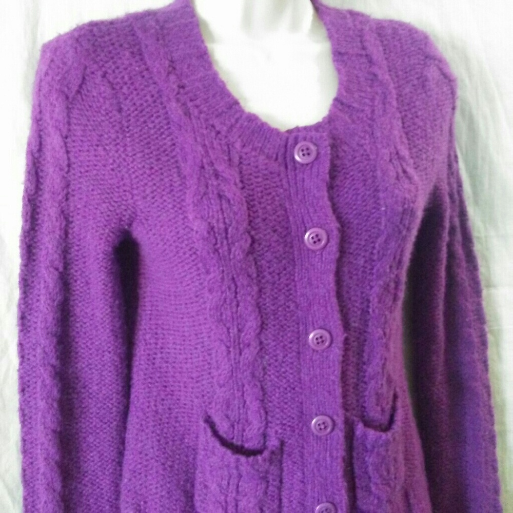 Fossil Knit Sweater Button Closure Long Sleeves W… - image 2